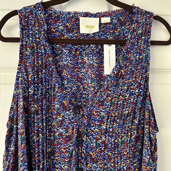 Anthropologie | Lila Pintuck Sleeveless Top Small - Picture 5 of 10